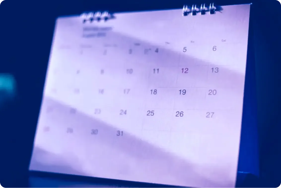 An illustration of a calendar.