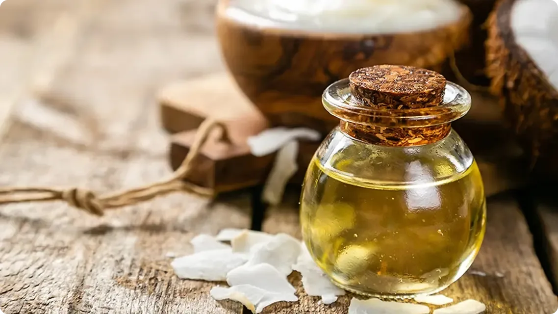 MCT oil in a glass jar